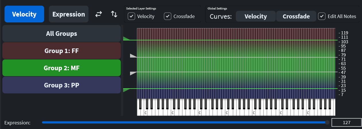 Velocity Curve Editor
